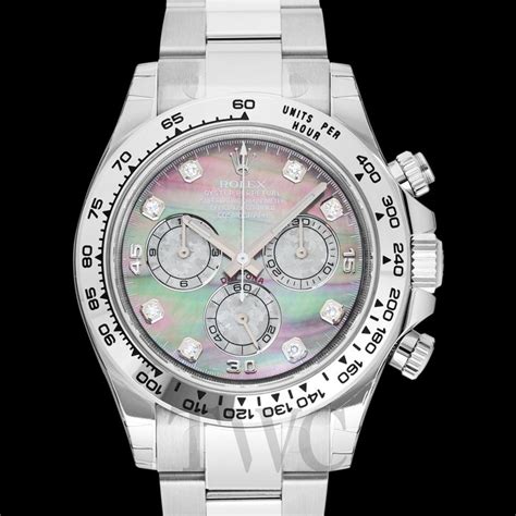 rolex cosmograph daytona mother of pearl dial|rolex daytona diamond bezel.